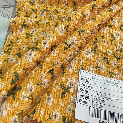 मुद्रित प्लीटेड कपड़ा