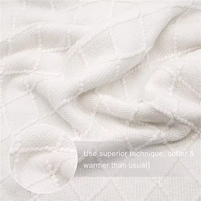 100%Acrylic Knitted Couch Throw Blanket